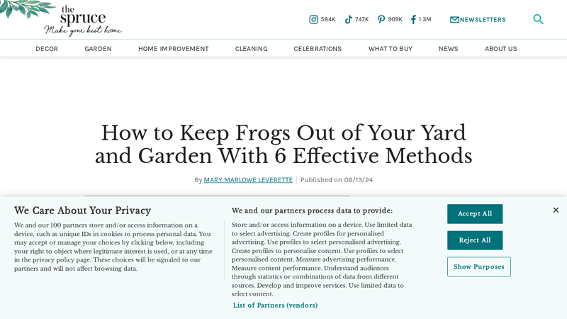 How to Get Rid of Frogs in Your Yard and Garden - The Spruce