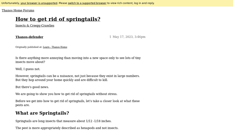 How to get rid of springtails? - Insects & Creepy-Crawlies