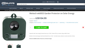 Weitech - WK0053 Solar Energy Garden Protector