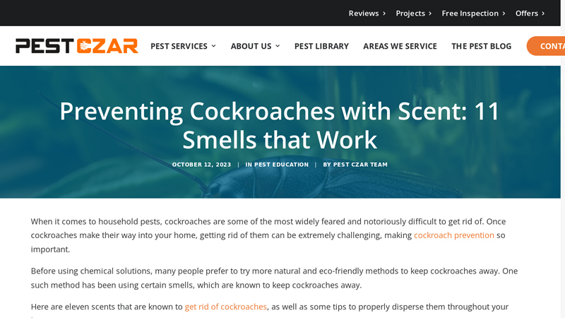 Preventing Cockroaches with Scent: 11 Smells that Work - Pest Czar