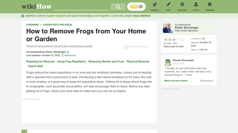 How to Get Rid of Frogs: 14 Effective Ways - wikiHow