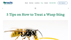 Insight Pest Northwest - Wasp Sting Relief Solutions