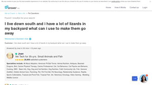 JustAnswer - Backyard Lizard Deterrents