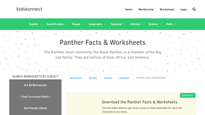 Kids Konnect - Panther Worksheet Pack