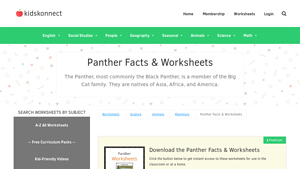 Kids Konnect - Panther Worksheet Pack