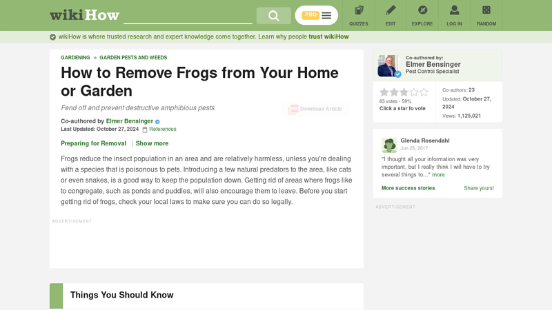 How to Get Rid of Frogs: 14 Effective Ways - wikiHow