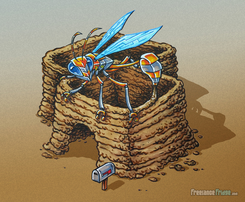 Illustrative image for killing mud wasps