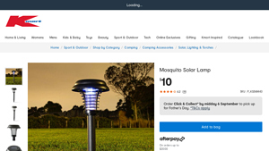 Kmart - Mosquito Solar Lamp