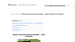 Manuals Plus - Motion Activated Animal Repeller