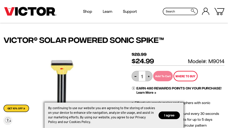 Victor® Solar Powered Sonic Spike™
