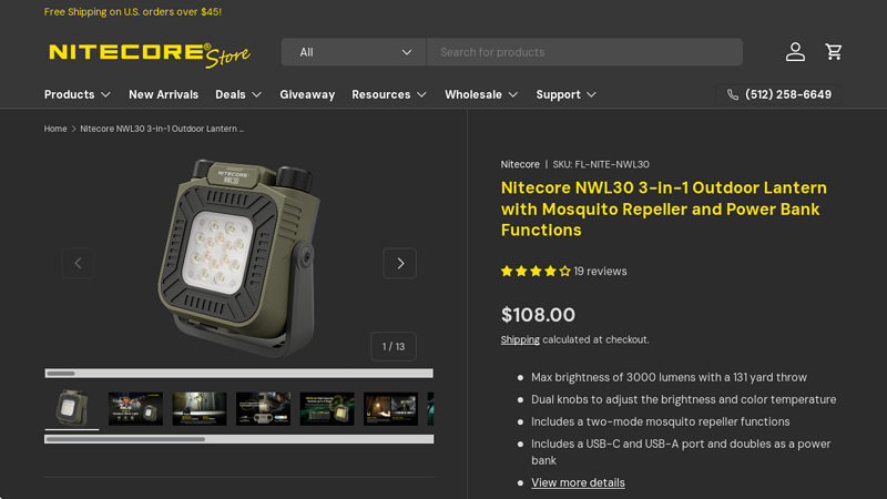 Nitecore NWL30 3-in-1 Outdoor Lantern