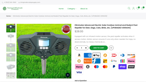Eliminator - Advanced Electric Solar Outdoor Pest Repeller
