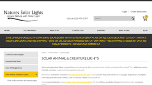 Nature's Solar Lights - Animal Shaped Solar Statues & Lights