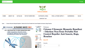 Petes Patio and Garden - Crioxen Ultrasonic Mosquito Repellent