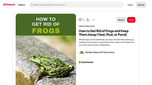 Rid My Critters - DIY Frog Control