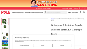 Pyle - Waterproof Solar Animal Repeller