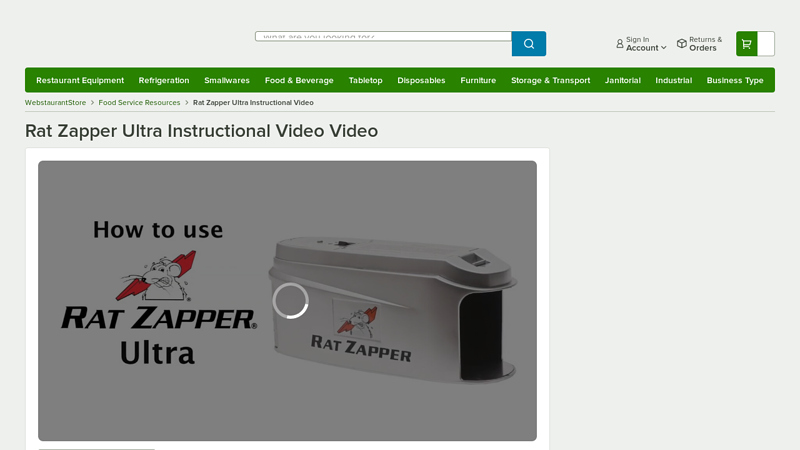 Rat Zapper Ultra Instructional Video Video | WebstaurantStore