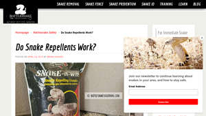 Rattlesnake Solutions - Ineffective Snake Repellents