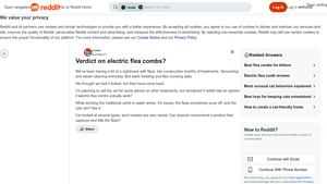 Reddit - Electric Flea Combs Review