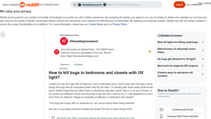 Reddit - UV Light Bug Elimination