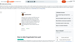 Reddit - Natural Frog & Snake Deterrents