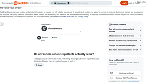 Reddit - Ultrasonic Rodent Repellents