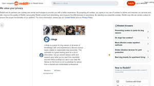 Reddit - Snake Prevention Tips