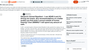 Reddit - Ultrasonic Animal Repellent Alternatives