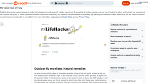Reddit - Natural Insect Repellents
