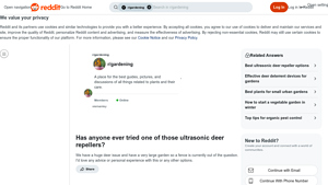 Reddit - Ultrasonic Deer Repellers