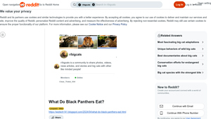 Reddit - Black Panthers Diet