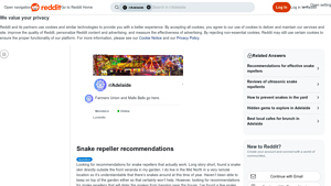 Reddit - Snake Repellers