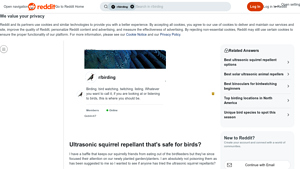 Reddit - Ultrasonic Squirrel Repellant