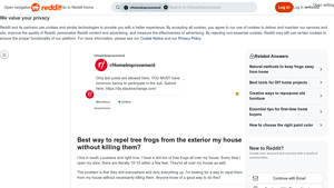Reddit - Frog Repellent Solutions
