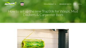 RESCUE! - TrapStik for Wasps, Mud Daubers & Carpenter Bees