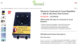 Shyam Innovation - Ultrasonic Cockroach & Lizard Repellent