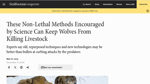 Smithsonian - Non-Lethal Wolf Deterrents