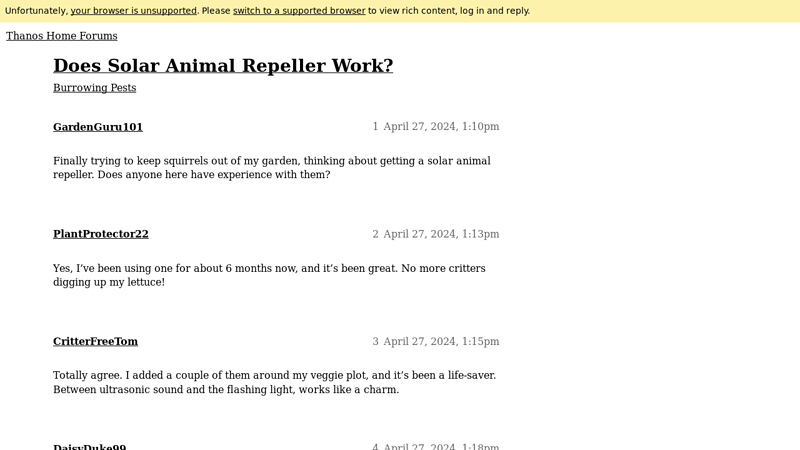Does Solar Animal Repeller Work? - Burrowing Pests