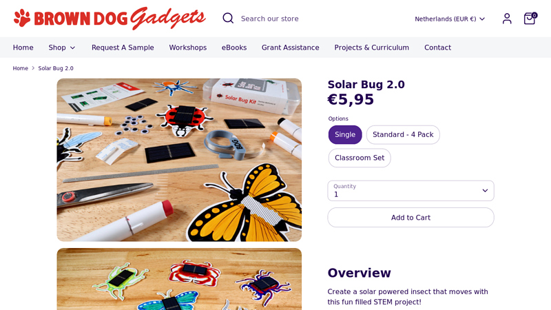 Solar Bug 2.0 - Brown Dog Gadgets