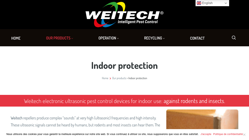Indoor protection - Intelligent pest control / Répulsifs à ultrason
