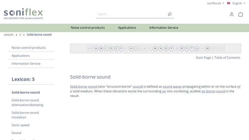 Solid-borne sound | S | Lexicon - soniflex