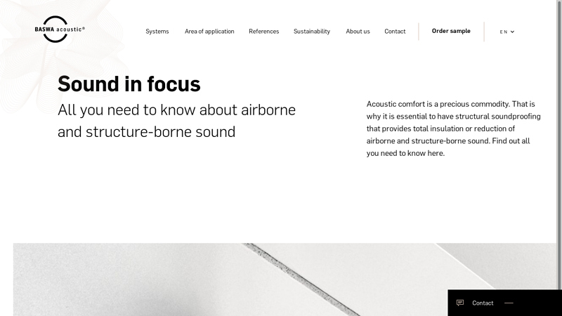 Sound in focus: All about airborne and structure-borne sound - baswa