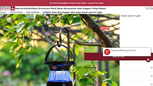 SUNJOY - Best Solar Powered Bug Zapper Outdoor with UV Light