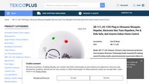 TekcoPlus - AR-111_US Ultrasonic Mosquito Repeller