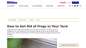 This Old House - Frog Repellent DIY Tips