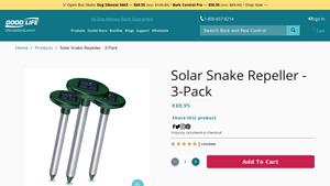 Ultimate Bark Control - Solar Snake Repeller 3-Pack