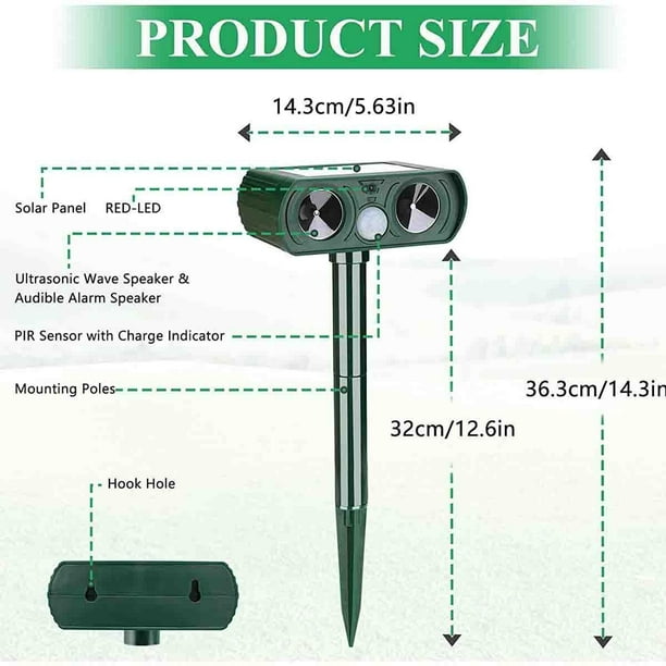 Illustrative image for ultrasonic bird repellent device