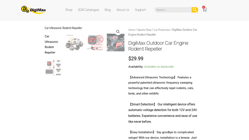 DigiMax Outdoor Car Engine Rodent Repeller