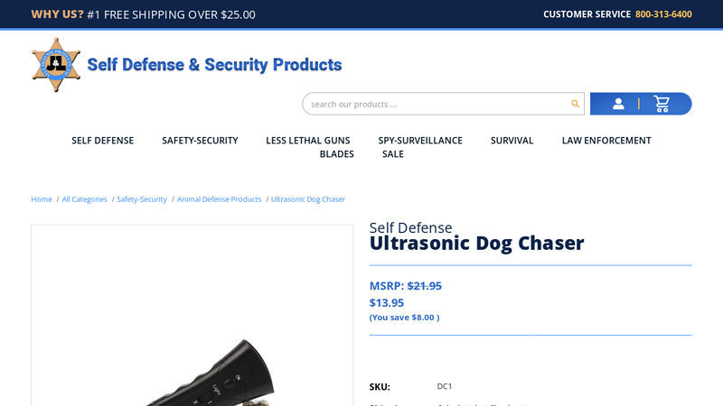 Ultrasonic Dog Chaser - J&L Self Defense Products