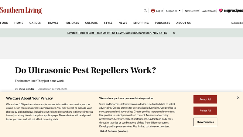 Do Ultrasonic Pest Repellers Work? - Southern Living